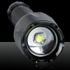 T6 1600LM LED 5 Modalità di messa a fuoco della torcia elettrica nero