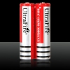 3.7V 3000mAh de UltraFire 18650 Li-ion recargable de la batería Rojo