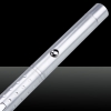 5mW 532nm Beam Light Green Laser Pen Plata y blanco