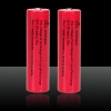2pcs TangsFire 18650 2800mAh 3.6-4.2V PCB Protector batteries rechargeables au lithium-Rouge