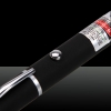 30mW 532nm Curto Pen Forma Side-Button Kaleidoscopic Green Laser Pointer Pen Preto
