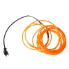Lampada flessibile 3m corda 2-3mm del filo di acciaio a LED Strip con controller Arancione