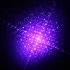 50mW padrão de pontos / padrão estrelado / multi-padrões foco roxo luz ponteiro laser caneta prata