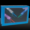 2000MW Foco Starry Padrão Azul Pure Luz Laser Pointer Pen com 18.650 Prata Bateria Recarregável