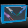 Motif 2000MW point Starry Pur Blue Light Pointeur Laser Pen avec 18 650 Rechargeable Battery Jaune