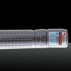 1000mW Extension-Type Focus Pur Bleu Dot Motif Facula Laser Pointer Pen avec 18650 Batterie Rechargeable Argent
