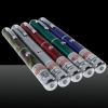 200mW Middle Open Starry Pattern Red Light Naked Laser Pointer Pen Silver