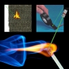1000MW Burning 455nm Light Torch Shape Beam Blue Laser Pointer Black