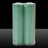 2pcs Panasonic 18650 3.7V 3100mAh wiederaufladbare Lithium-Batterien mit Schutzplatte Grün