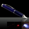 4 en 1 5mW pointeur laser rouge Pen (Red Lasers + LED Flashlight + écriture + Stylet PDA) + 30mW poche lampe de poche Style vert