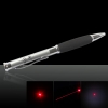 3 em 1 650nm Mid-aberto Red Laser Pointer Pen (Lasers Vermelhos + Lanterna LED + Escrita)