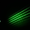 5 en 1 30mW 532nm pluma de puntero láser caleidoscópica medio abierto verde