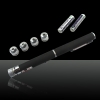 5-en-1 200mW 532nm stylo pointeur laser vert kaléidoscopique à dos ouvert