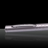 Penna puntatore laser verde mezzo acciaio 50mW 532nm con batteria 2AAA
