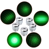 305 200mW 532nm 5 em 1 Recarregável Verde Laser Pointer Feixe De Luz Estrelada Laser De Ouro