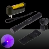 Pointeur laser bleu-violet brûlant haute puissance 10000mW 405nm avec support et étui noir