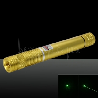 400MW Strahl grünen Laserpointer (1 x 4000mAh) Gold