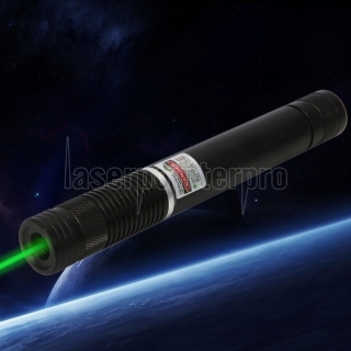 300MW Strahl Grün Laserpointer (1 x 4000mAh) Schwarz