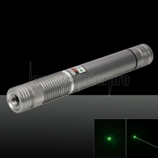 400MW Strahl grünen Laserpointer (1 x 4000mAh) Silber