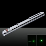 200mW 532nm feixe de luz verde ponto único ponteiro laser prata