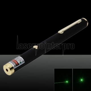 230MW 532nm fascio verde chiaro a punto singolo Laser Pointer Pen Nero