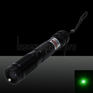 500mW 532nm grüne Licht Thick Strahlbündelung Laserpointer Schwarz