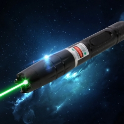 Penna puntatore laser a cristallo separata con luce verde da 50000 mW nera