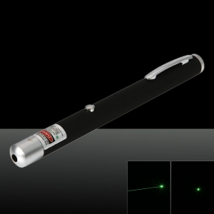 1mW 532nm feixe de luz ponto único recarregável Laser Pointer Pen Preto