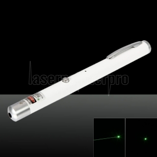 5mW 532nm Grün Strahl Licht Single-Point wiederaufladbare Laserpointer Weiß
