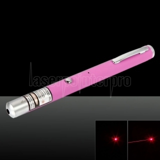 1mW 650nm Red feixe de luz recarregável Single-ponto Laser Pointer Pen-de-rosa