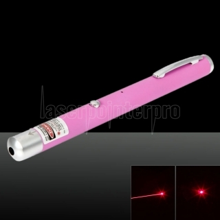 5mW 650nm Red feixe de luz único ponto recarregável Laser Pointer Pen-de-rosa