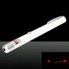 100mW 650nm Red Beam Light Single-point Rechargeable Laser Pointer Pen White