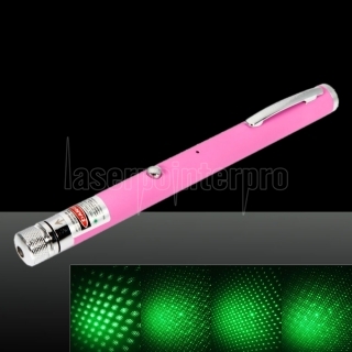 1mW 532nm fascio verde chiaro stellato laser ricaricabile Pointer Pen Rosa