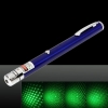 5mW 532nm fascio verde chiaro stellato laser ricaricabile Pointer Pen Blu