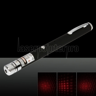 1mW 650nm viga roja Luz recargable Laser estrellada puntero Pen Negro