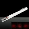 1mW 650nm Red feixe de luz estrelado recarregável Laser Pointer Pen Branco