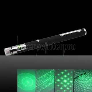 LT-ZS07 100mW 532nm 5-in-1 USB Charging Laser Pointer Pen Black