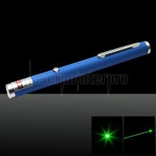 300mW 532nm verde usb recarregável de cobre fino ponteiro laser azul