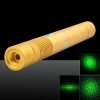 200mW 532nm grüne Lichtstrahl Licht Fokussierung tragbare Laser-Zeiger-Feder mit Strap Goldene LT-HJG0084