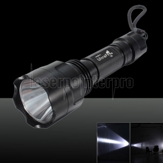 LT-C8 XM-L 1*T6 2000LM White Light 5-Mode Flashlight Black