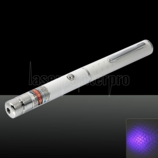 1MW 405nm azul e roxo feixe de luz Starry Sky & Single-point Laser Pointer Pen Branco