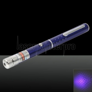 1MW 405nm azul e roxo feixe de luz Starry Sky & Single-point Laser Pointer Pen Azul