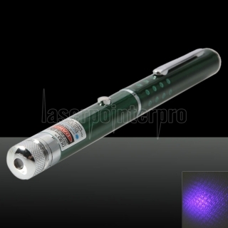 1MW 405nm azul e roxo feixe de luz Starry Sky & Single-point Laser Pointer Pen Verde
