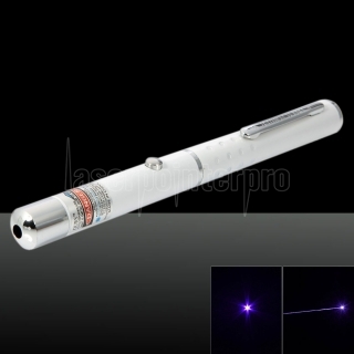 1mw 405nm Blue & Violet faisceau laser unique point Pen pointeur laser blanc