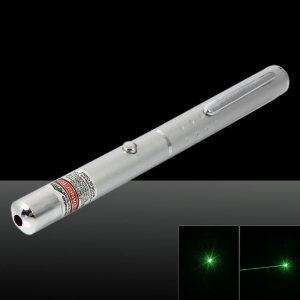 532nm 1mw verde feixe de laser de ponto único ponteiro laser caneta prata