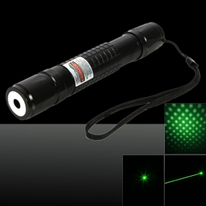 300mw 532nm Adjustable Focus Waterproof Green Laser Pointer Pen Black