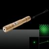 300mw 532nm ajustable foco impermeable verde puntero láser Pen oro de lujo