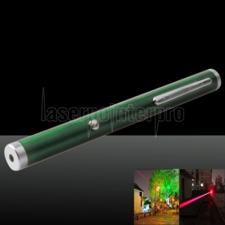 5-in-1 100mw 650nm Red Laser Beam USB Laser Pointer Pen con cavo USB e Laser Heads verde