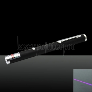 100mW 405nm lila Laser-Lichtstrahl-Laser-Zeiger-Feder mit USB-Kabel Schwarz