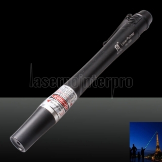 LT-650 5mW mini linterna Forma Red Light Laser Pointer Pen Negro